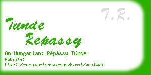 tunde repassy business card