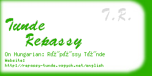 tunde repassy business card